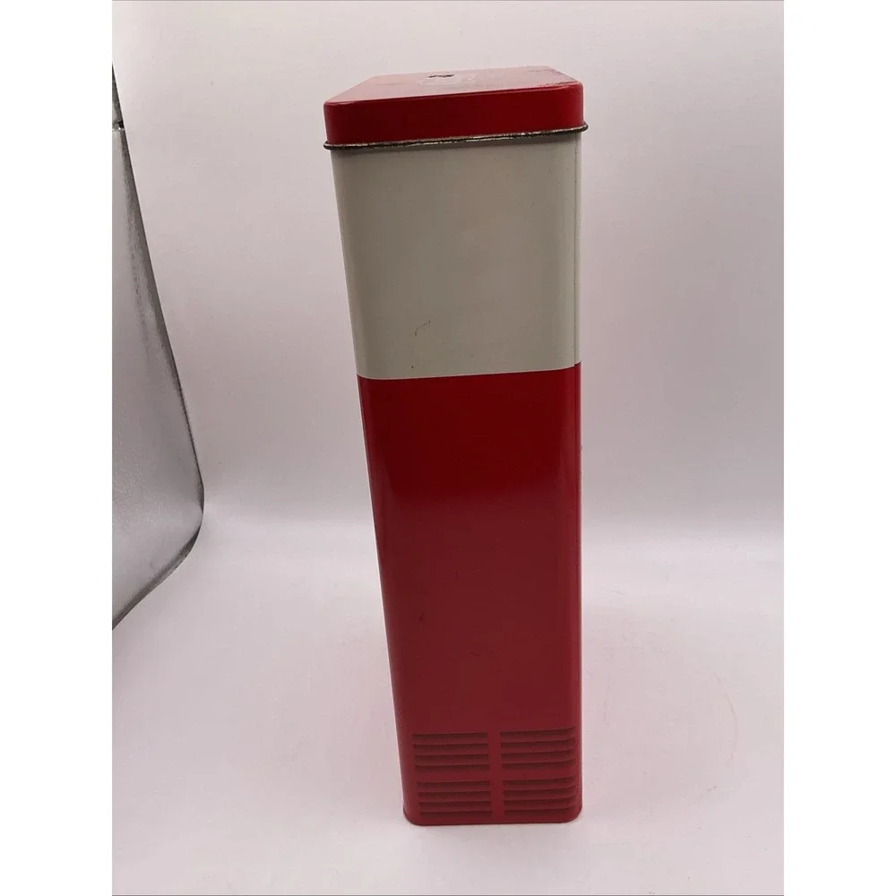 Coca Cola 1999 Coke Vending Machine Tin with 3 pc. 8 oz. Glass Set inside tin